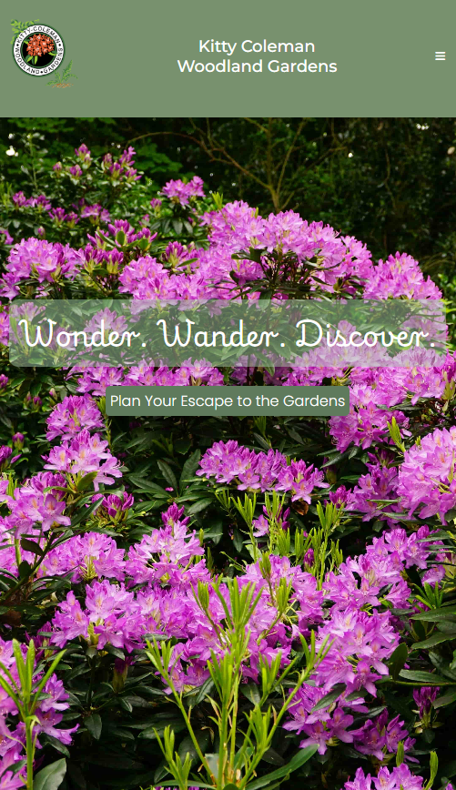 Kitty Coleman Woodland Gardens Homepage